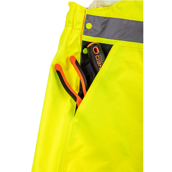 Pantaloni cu pieptar reflectorizanti impermeabili galbeni nr.s/48 neo tools 81-775-s - 1 | YEO