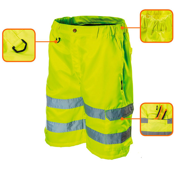 Pantaloni scurti de lucru cu vizibilitate ridicata galbeni nr.m/50 neo tools 81-780-m