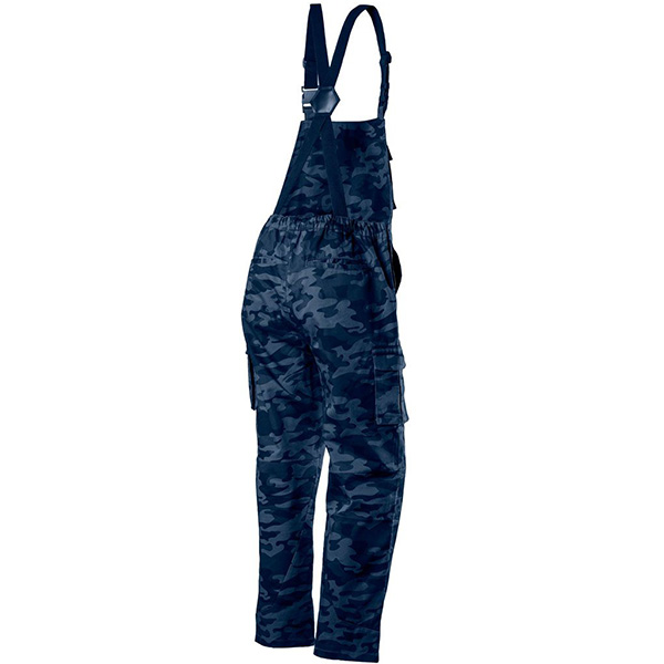 Pantaloni cu pieptar camo navy nr.l/52 neo tools 81-243-l