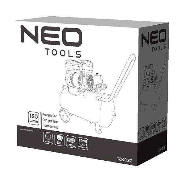 Compresor orizontal 50l neo tools 12k022 - 4 | YEO