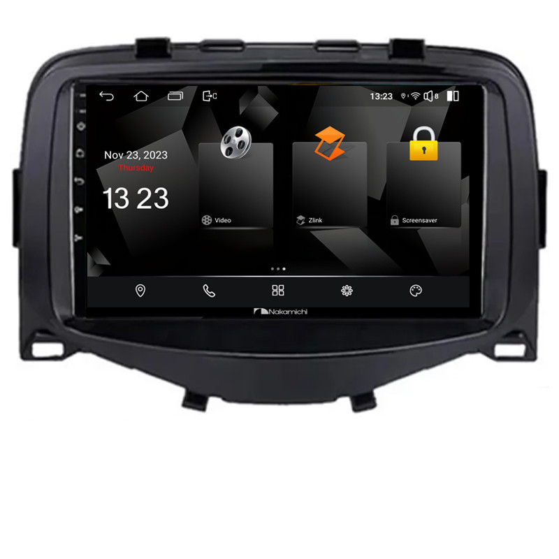 Navigatie dedicata Nakamichi Toyota Aygo 2014-2018  Android radio gps internet quad core 2+32 carplay android auto