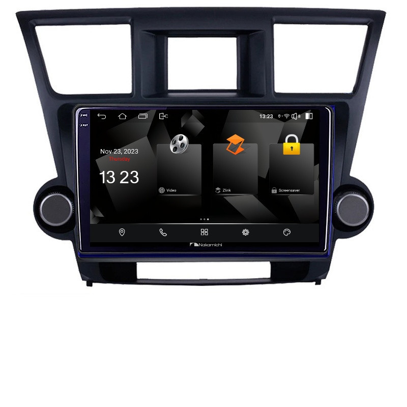 Navigatie dedicata Nakamichi Toyota Highlander 2007-2013 Android Ecran 720P Quad Core 2+32 carplay android auto