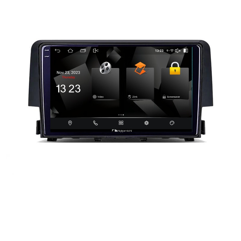 Navigatie dedicata Nakamichi Honda Civic 2016-2020 Android Octa Core Qualcomm 2K Qled 8+128 DTS DSP 360 4G Optical