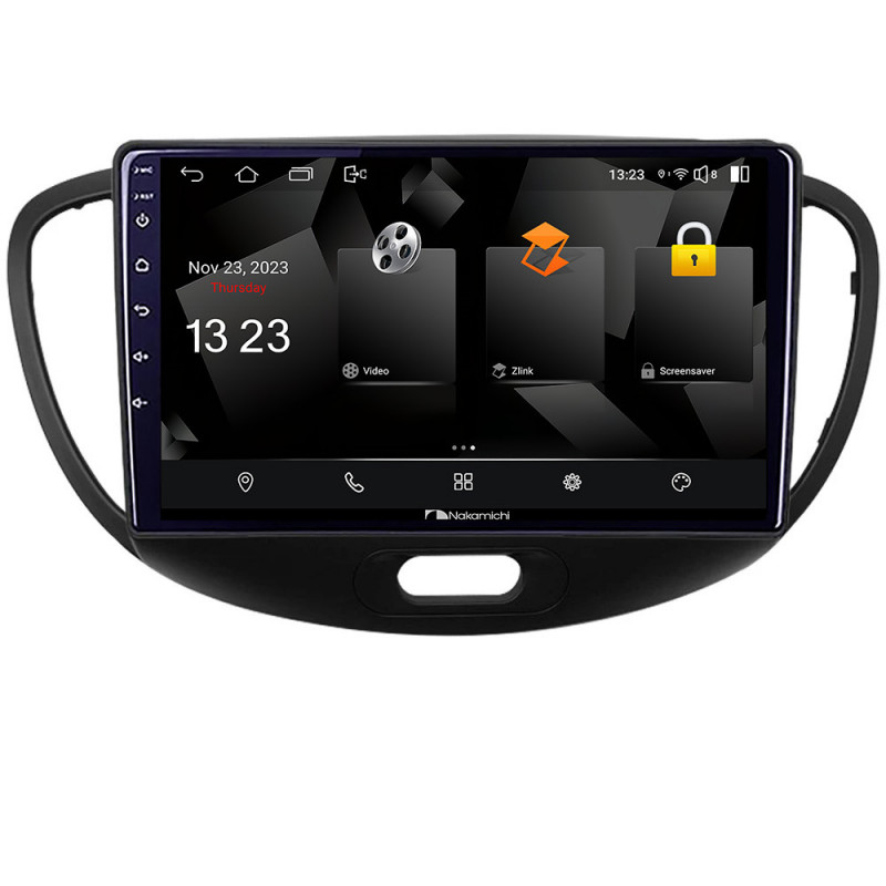 Navigatie dedicata Nakamichi Hyundai I10 2007-2013 Android Octa Core 720p 4+64 DSP 360 camera carplay android auto