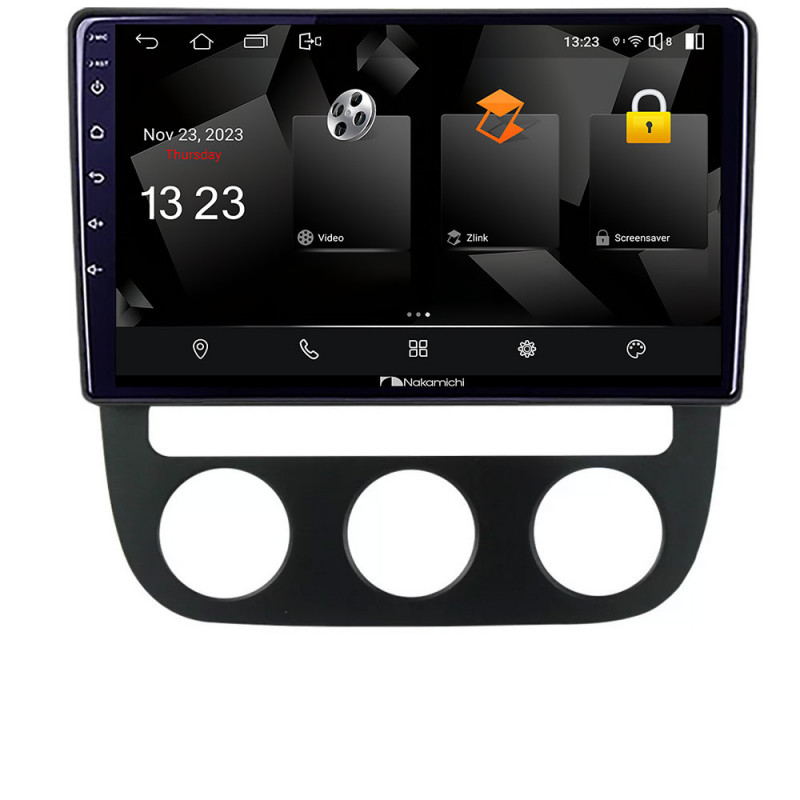 Navigatie dedicata Nakamichi VW Golf 5 2004-2010 clima automatica Android Ecran 720P Quad Core 2+32 carplay android auto