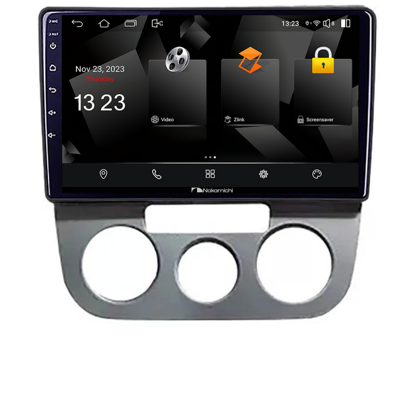 Navigatie dedicata Nakamichi VW Golf 5 2004-2010 clima manuala Android Octa Core 720p 4+64 DSP 360 camera carplay android auto