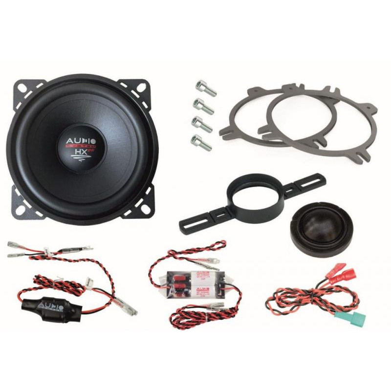 Sistem XFIT BWW 100 mm in 2 cai pentru fata si spate pentru toate modelele BMW E, F si D cu crossover plug\'n\'play 135/90W (max/RMS) 4 ohmi Audio System German Sound