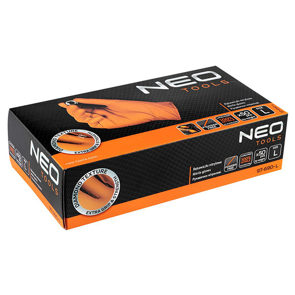 Manusi de nitril marimea XL, 50 buc. NEO TOOLS 97-690-XL - 1 | YEO