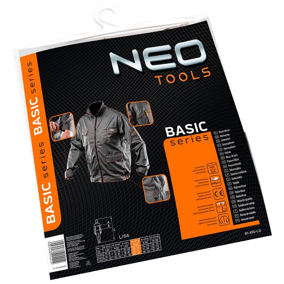 Jacheta de lucru gri nr.58 Neo Tools 81-410-XXL - 2 | YEO