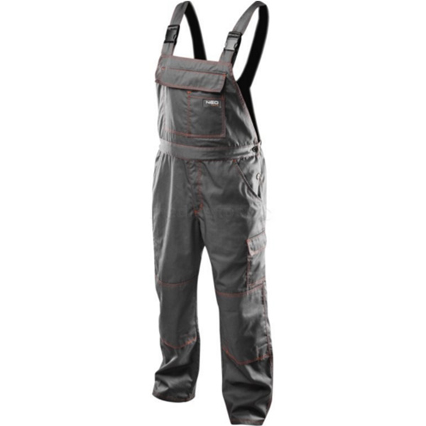 Pantalon cu pieptar de lucru gri nr.XXL/58 Neo Tools 81-430-XXL - 2 | YEO