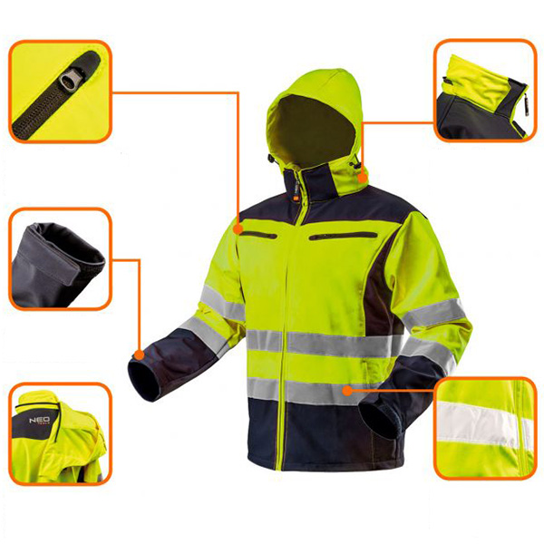 Jacheta de lucru reflectorizanta softshell galbena nr.48 Neo Tools 81-700-S - 2 | YEO