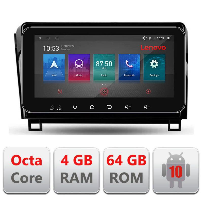 Navigatie Toyota Tundra 2007-2013 Android radio bluetooth internet 4 + 64 ecran 10.33