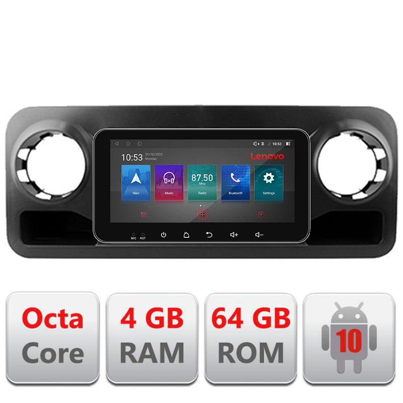 Navigatie Mercedes Sprinter 2018- Android radio gps internet Octa Core 4+64GB LTE ecran de 10.33\' wide Kit-spr