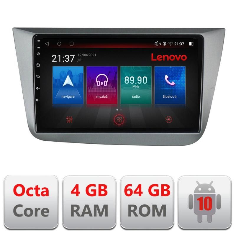 Navigatie Seat Leon 2005-2012 E-leon05 Octa Core cu Android Radio Bluetooth Internet GPS WIFI DSP 4+64GB 4G