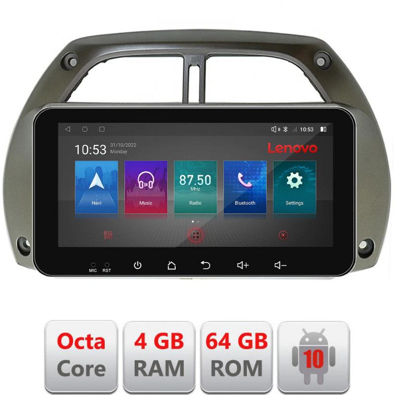 Navigatie Toyota Rav 4 2000-2004 Android radio gps internet Octa Core 4+64 LTE ecran de 10.33\' wide kit-rav4-old+EDT-E511-pro