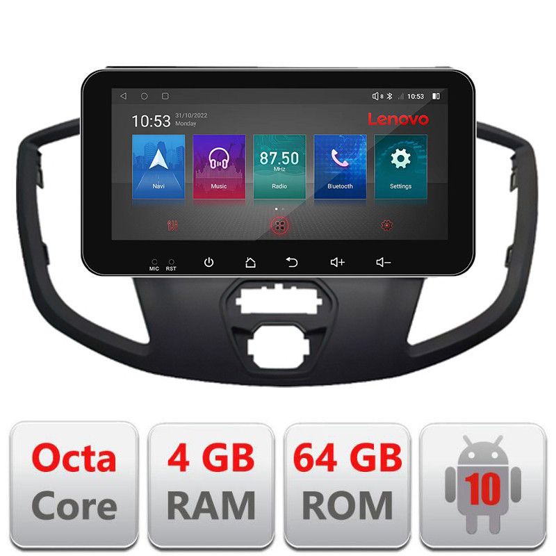 Navigatie Ford Transit V363 2015-2021 Android radio gps internet Octa Core 4+64 LTE ecran de 10.33\' wide Kit-custom+EDT-E511-PRO