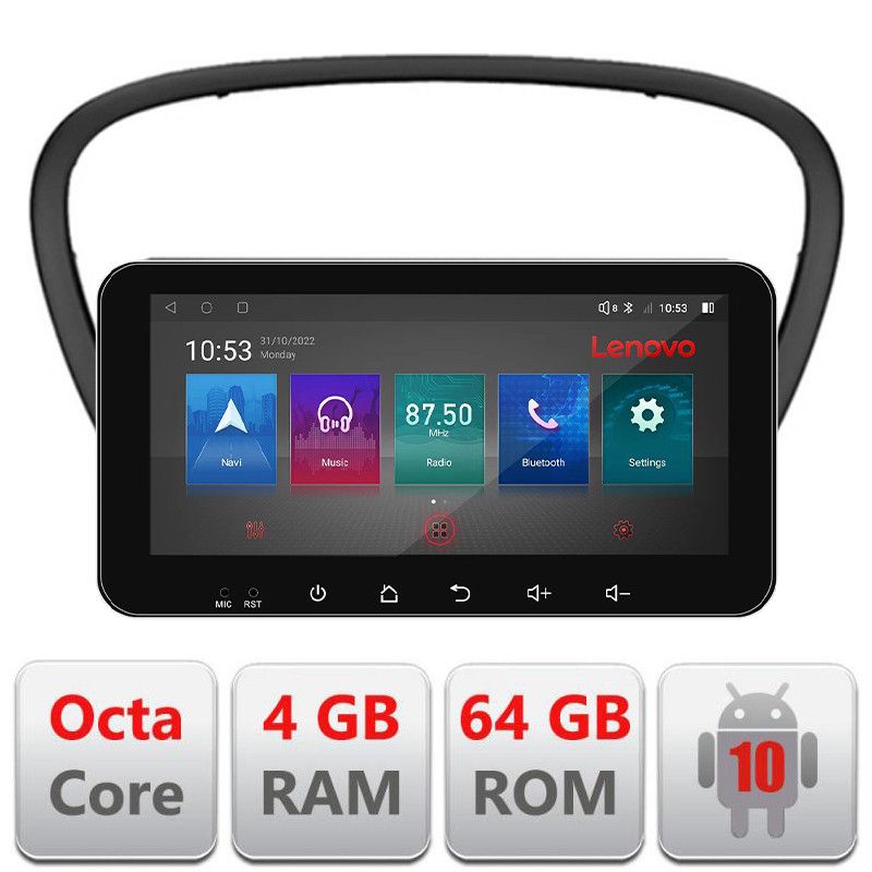 Navigatie Peugeot 607 Android radio gps internet Octa Core 4+64 LTE ecran de 10.33\' wide Kit-607+EDT-E511-PRO