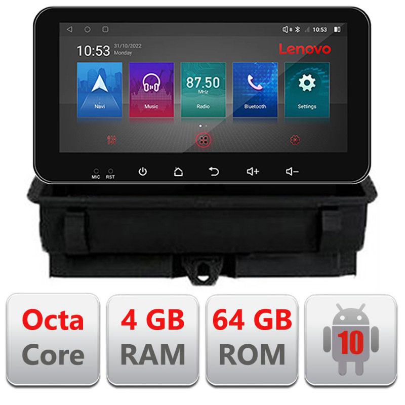 Navigatie Audi Q3 2011-2018 Android radio gps internet Octa Core 4+64GB LTE ecran de 10.33\' wide KIT-q3+EDT-E511-PRO