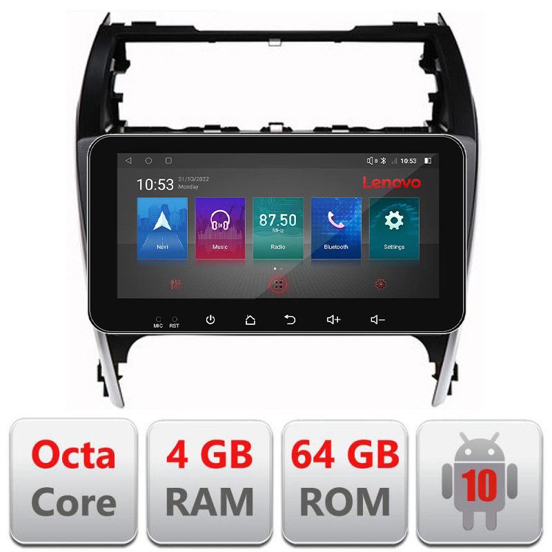 Navigatie Toyota Camry 2012-2018 Android radio gps internet Octa Core 4+64 LTE ecran de 10.33\' wide Kit-camry12+EDT-E511-PRO