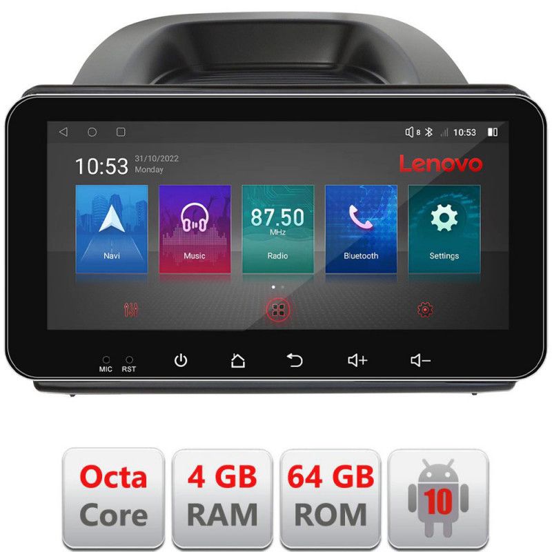 Navigatie Ford Ecosport 2017-2019 Android radio gps internet Octa Core 4+64 LTE ecran de 10.33\' wide KIT-ecosport2018+EDT-E511-pro