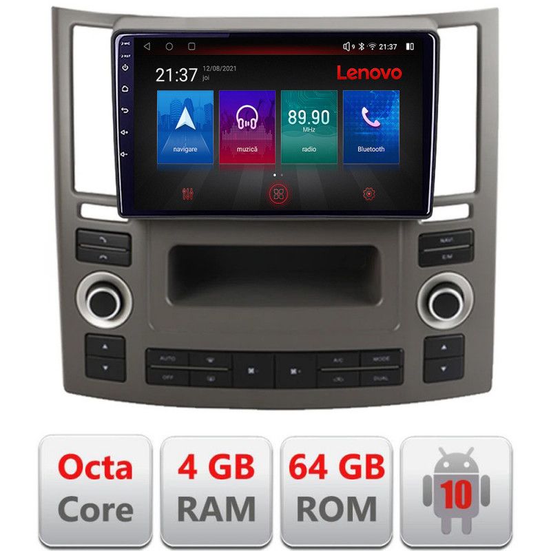 Navigatie Infiniti FX45 2007-2009 Android radio gps internet Octa Core 4+64 LTE fx45-old+EDT-E509-PRO