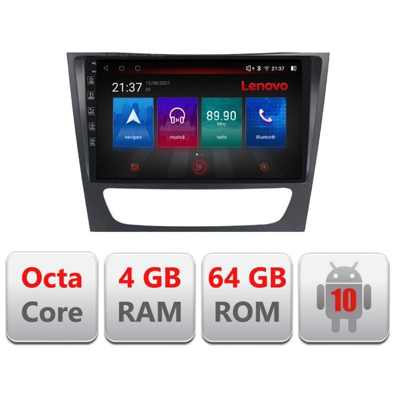 Navigatie Mercedes W211 W219 E-090 Octa Core cu Android Radio Bluetooth Internet GPS WIFI DSP 4+64GB 4G