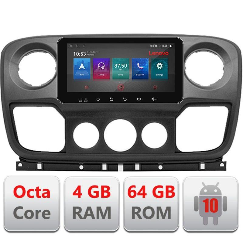 Navigatie Opel Movano, Renault Master 2010-2021 Android radio gps internet Octa Core 4+64GB LTE ecran de 10.33\' v1