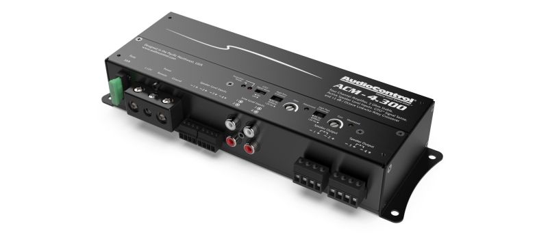 Amplificator de mare putere cu DSP Matrix 4 canale cu Accubass® 12V AudioControl D-4.800, 4 x 200 watts, in 2 sau 4 ohm, clasa D