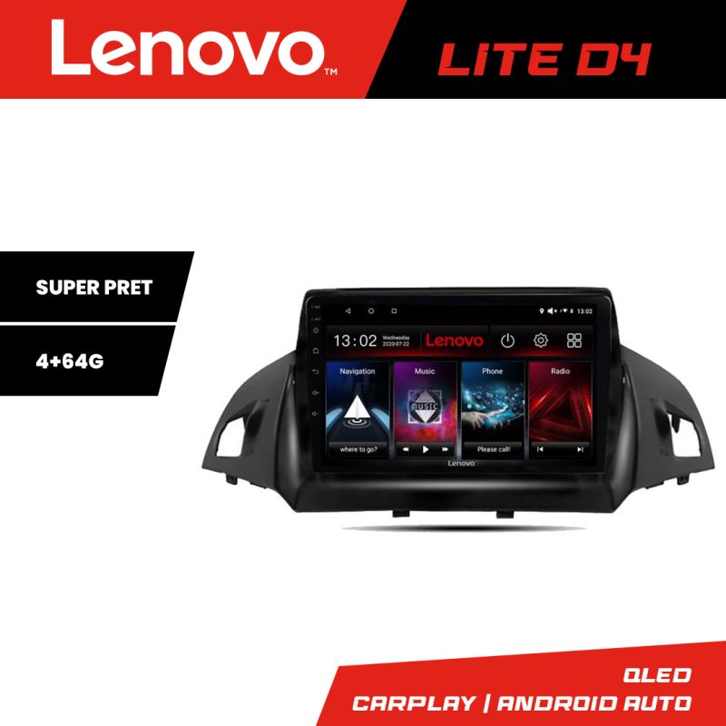 Navigatie Ford Kuga 2013-2017 Lenovo Kit-362 4+64 GB Android Waze USB Navigatie Internet Youtube Radio