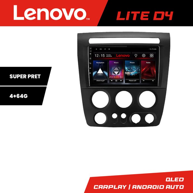 Navigatie Hummer H3 4+64 GB Quad Core Android Waze USB Navigatie Internet Youtube Radio Lenovo