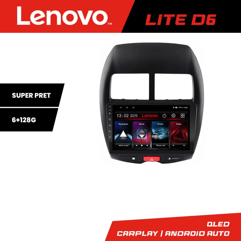 Navigatie Mistubishi ASX Lenovo Kit-026 8 core 6+128 GB Android Waze USB Navigatie Internet Youtube Radio