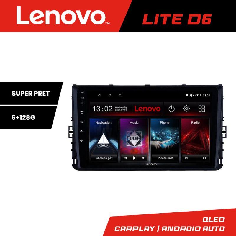 Navigatie grupul VW Lenovo Kit-933 8 core 6+128 GB Android Waze USB Navigatie Internet Youtube Radio