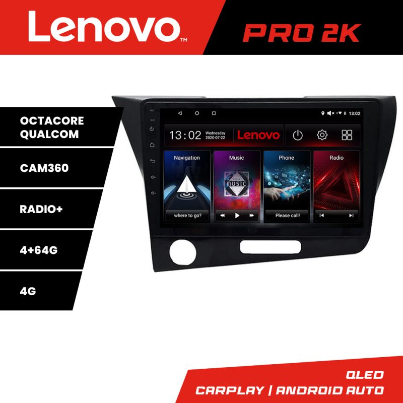 Navigatie Honda CR-Z 2006-2013 Android radio gps internet 8 core QLED 2K 4+64 360 Lenovo