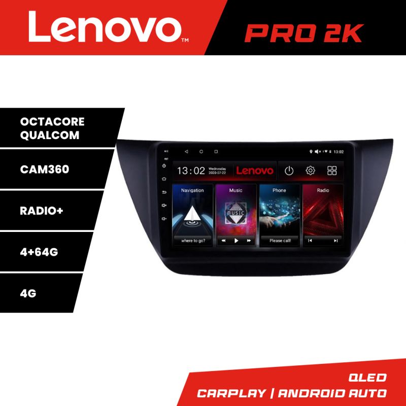 Navigatie Mitubishi Lancer 2001-2007 Lenovo Kit-LANCER07 8 core QLED 2K 4+64 360 Android Waze USB Navigatie Internet Youtube Radio