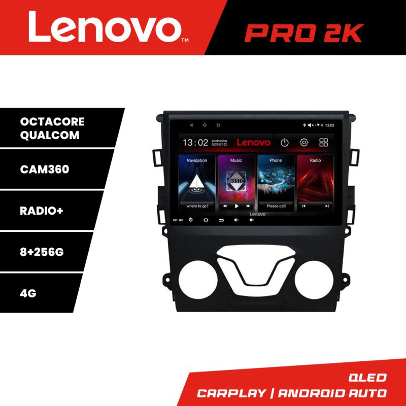 Navigatie Ford Mondeo 2013-2020 Lenovo Kit-377 8 core QLED 2K 8+256 360 Android Waze USB Navigatie Internet Youtube Radio