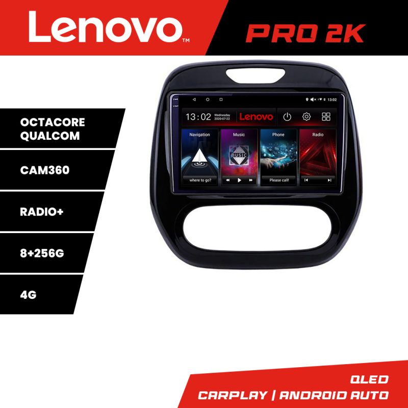 Navigatie Renault Captur 2013-2020 Android radio gps internet 8 core QLED 2K 8+256 360 Lenovo