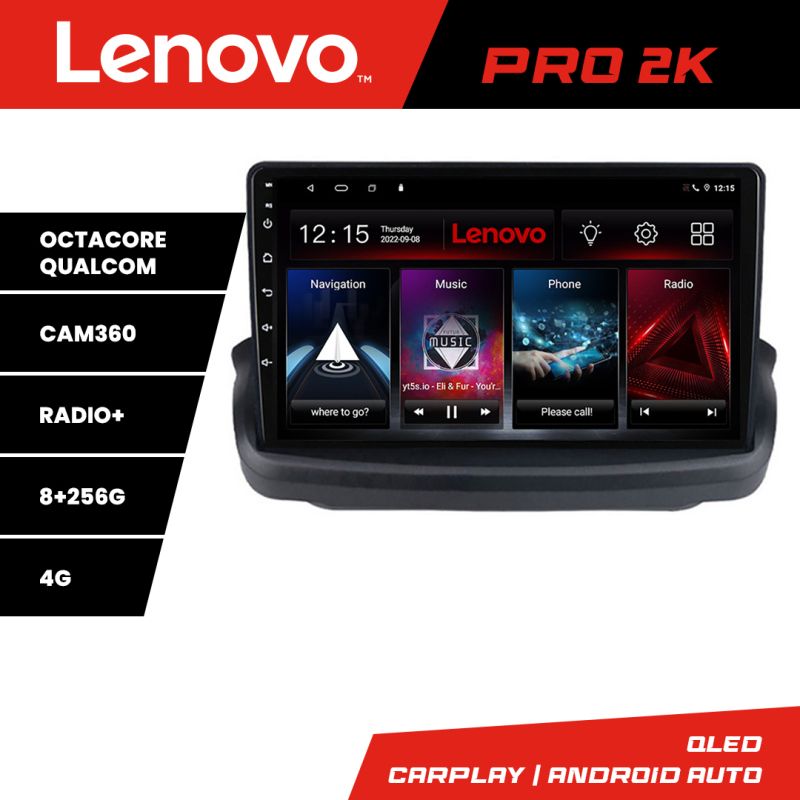 Navigatie Hyundai Genesis 8 core QLED 2K 8+256 360 Quad Core Android Waze USB Navigatie Internet Youtube Radio Lenovo