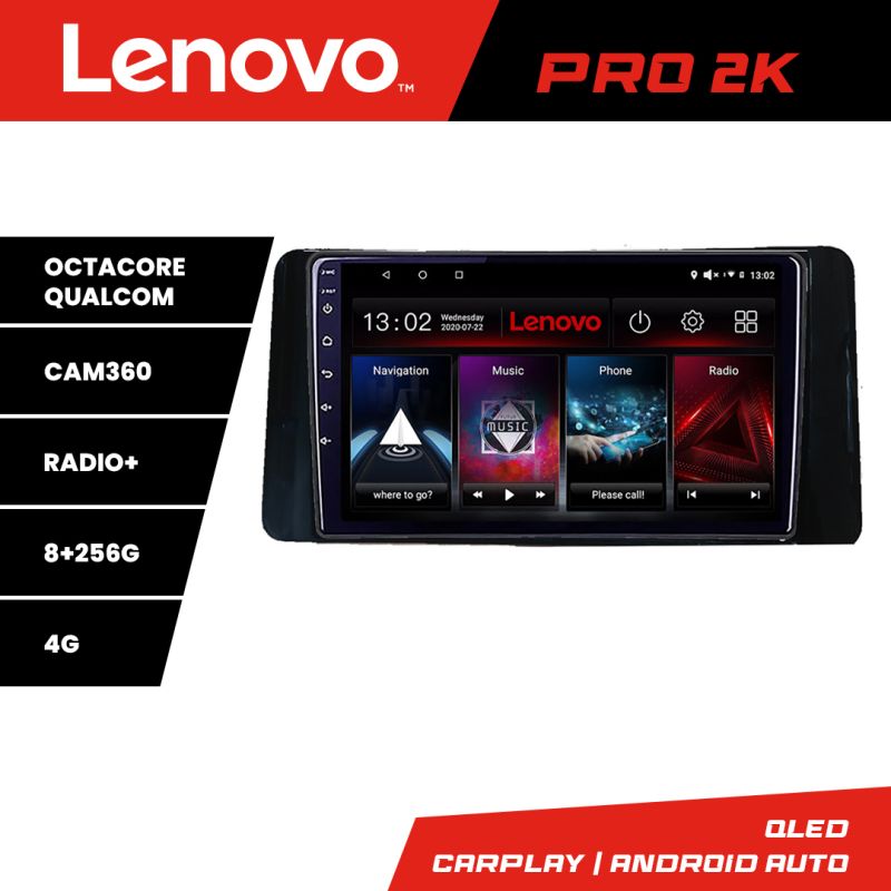 Navigatie Skoda Kamiq 2019- Android radio gps internet 8 core QLED 2K 8+256 360 Lenovo