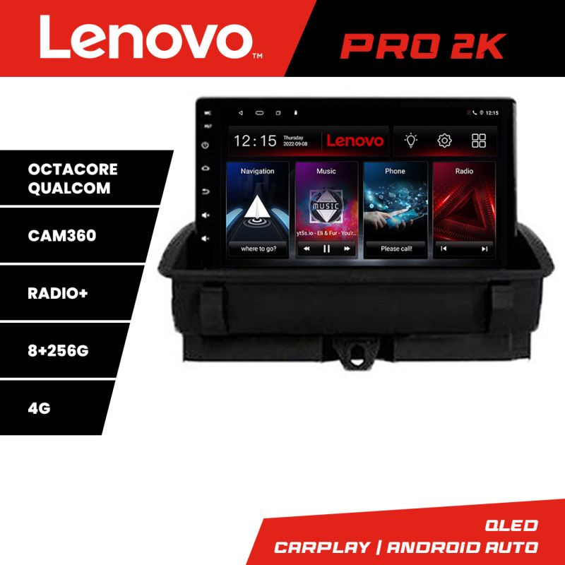 Navigatie Audi Q3 2011-2018 Android radio gps internet 8 core QLED 2K 8+256 360GB 4-Core Lenovo