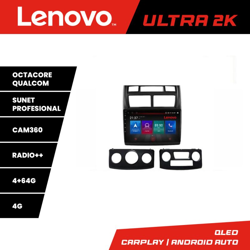 Navigatie Kia Sportage 2007-2013 Lenovo Kit-023 8 core QLED Qualcomm 4+64 360 Android Waze USB Navigatie Internet Youtube Radio