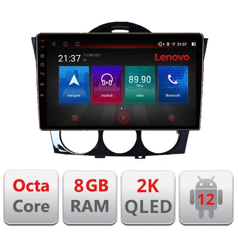 Navigatie Mazda RX8 2008-2011 Octa Core Android Radio Bluetooth GPS WIFI/4G DSP 2K 8+128GB 360 Toslink - 2 | YEO