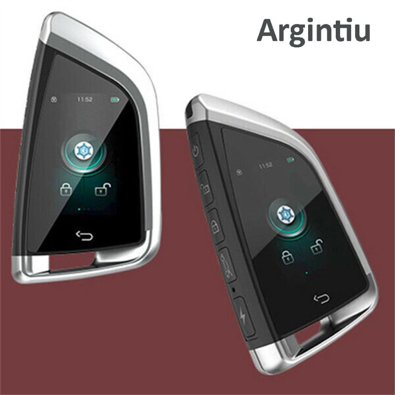 Cheie smart BMW F style cu touchscreen keyless entry argintiu - 2 | YEO