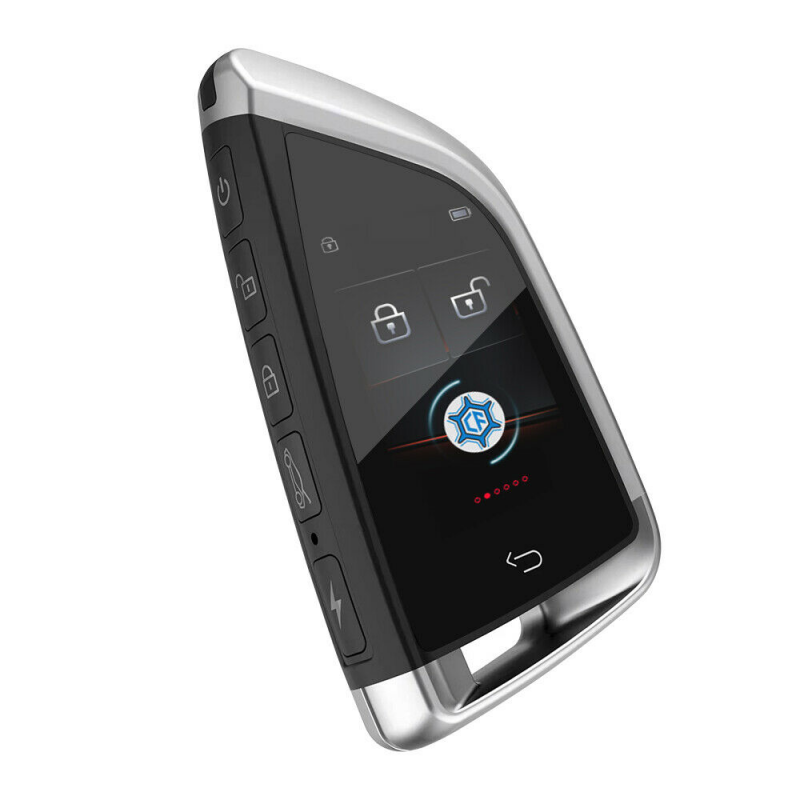 Cheie smart BMW F style cu touchscreen keyless entry argintiu - 3 | YEO