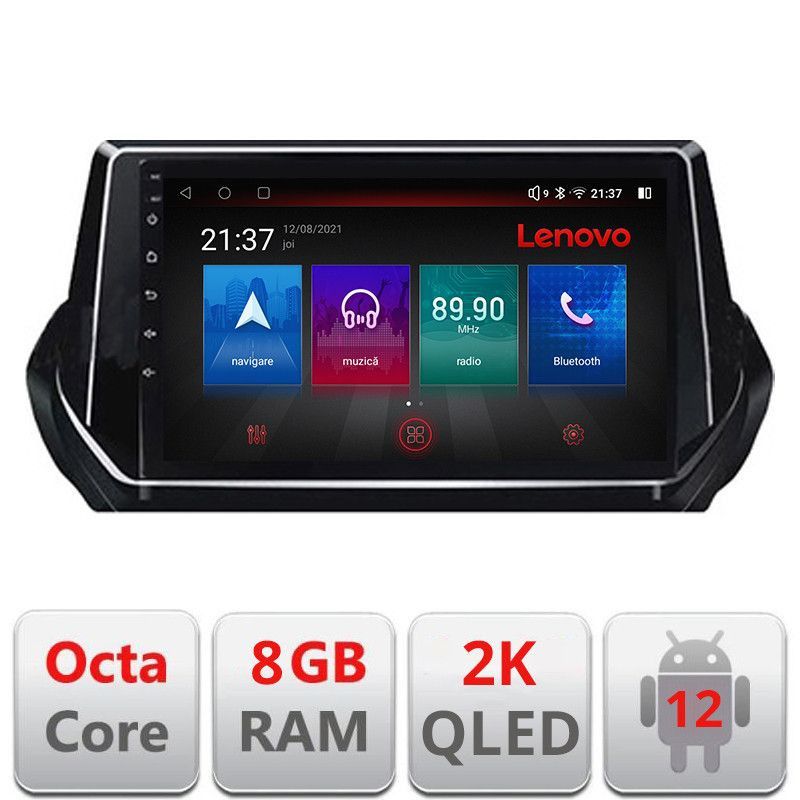 Navigatie Peugeot 2008 2020- Octacore, 8 Gb RAM, 128 Gb Hdd, 4G, Qled 2K, DSP, Carplay AA, 360, Bluetooth - 2 | YEO