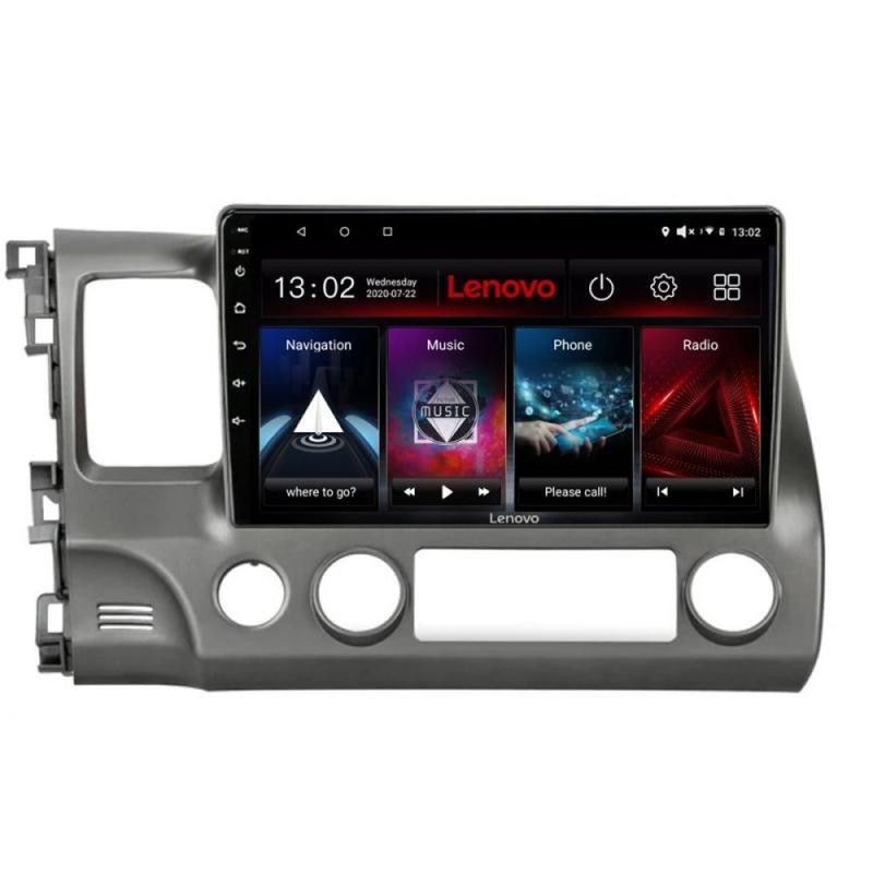 Navigatie Honda Civic Sedan Lenovo Kit-044 4+64 GB Android Waze USB Navigatie Internet Youtube Radio - 1 | YEO