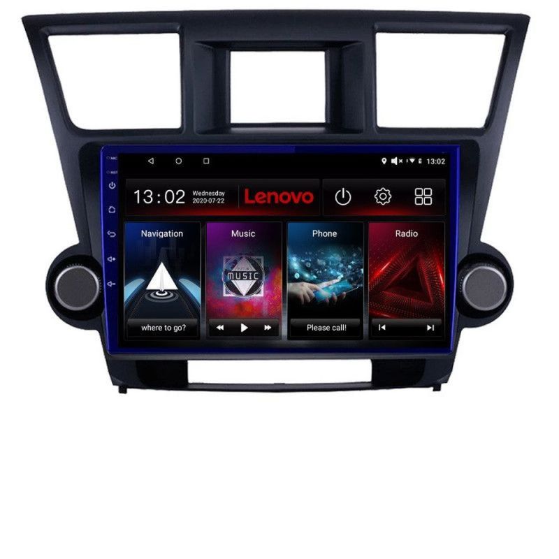 Navigatie Toyota Highlander 2007-2013 Android radio gps internet 4+64 Lenovo - 1 | YEO