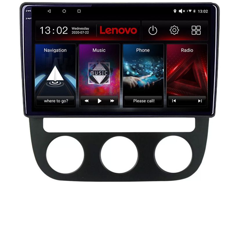 Navigatie VW Golf6 2009-2013 Lenovo Kit-GOLF6 8 core QLED 2K 4+64 360 Android Waze USB Navigatie Internet Youtube Radio - 1 | YEO