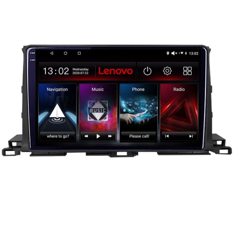 Navigatie Toyota Highlander 2013-2018 Android radio gps internet 8 core QLED 2K 4+64 360 Lenovo - 1 | YEO