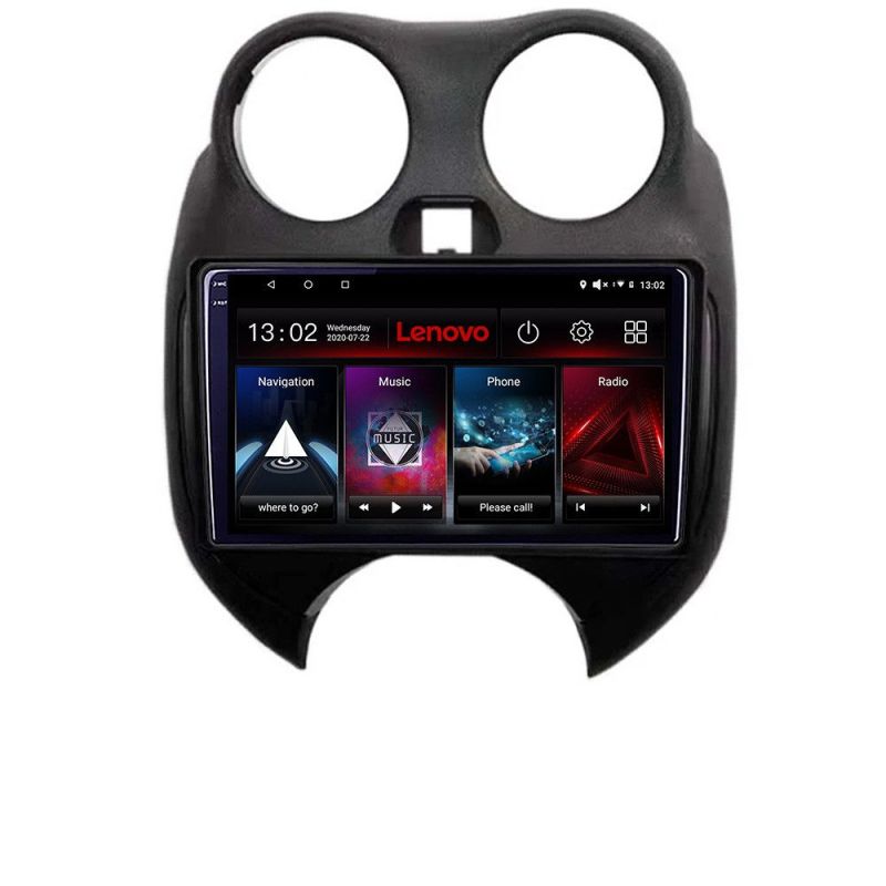 Navigatie Nissan Micra 2010-2014 Android radio gps internet 8 core QLED 2K 4+64 360 Lenovo - 2 | YEO