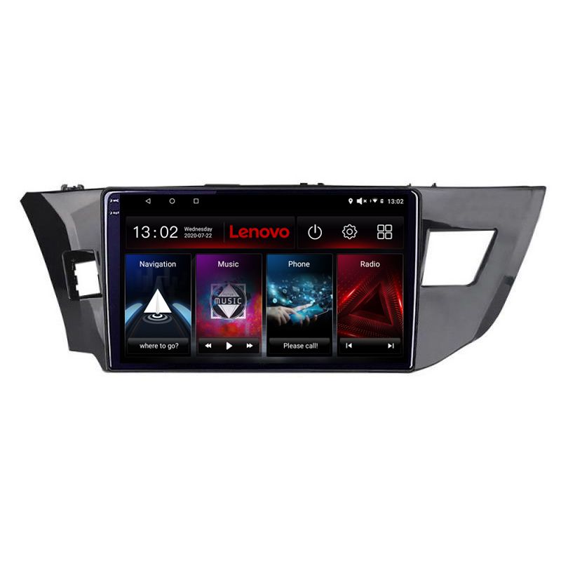 Navigatie Toyota Corolla 2013-2017 Lenovo Kit-470 8 core QLED 2K 4+64 360 Android Waze USB Navigatie Internet Youtube Radio - 1 | YEO